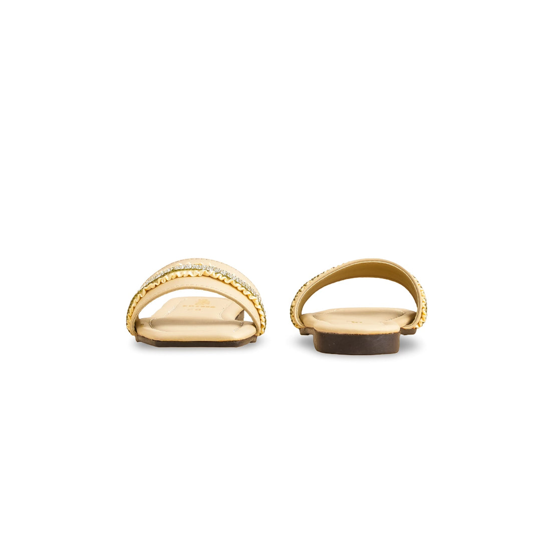 Girls Golden Fancy Slipper KD5626