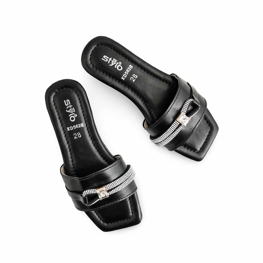 Girls Black Formal Slipper KD5628