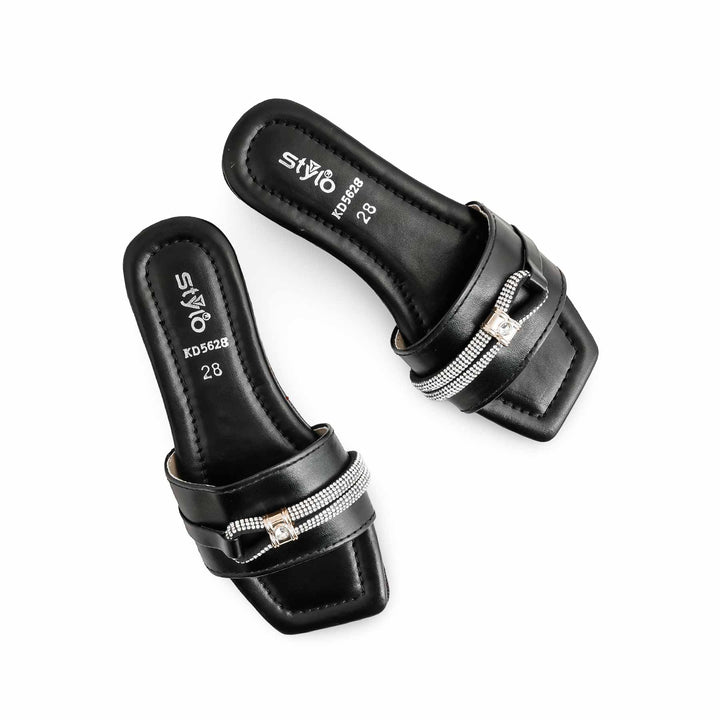 Girls Black Formal Slipper KD5628