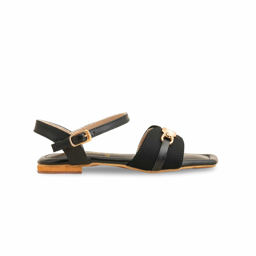 Girls Black Casual Sandal KD5630
