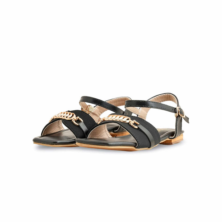 Girls Black Casual Sandal KD5630