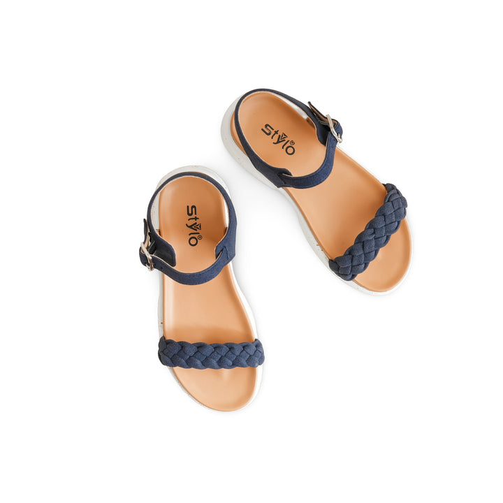Girls Navy Formal Sandal KD5647
