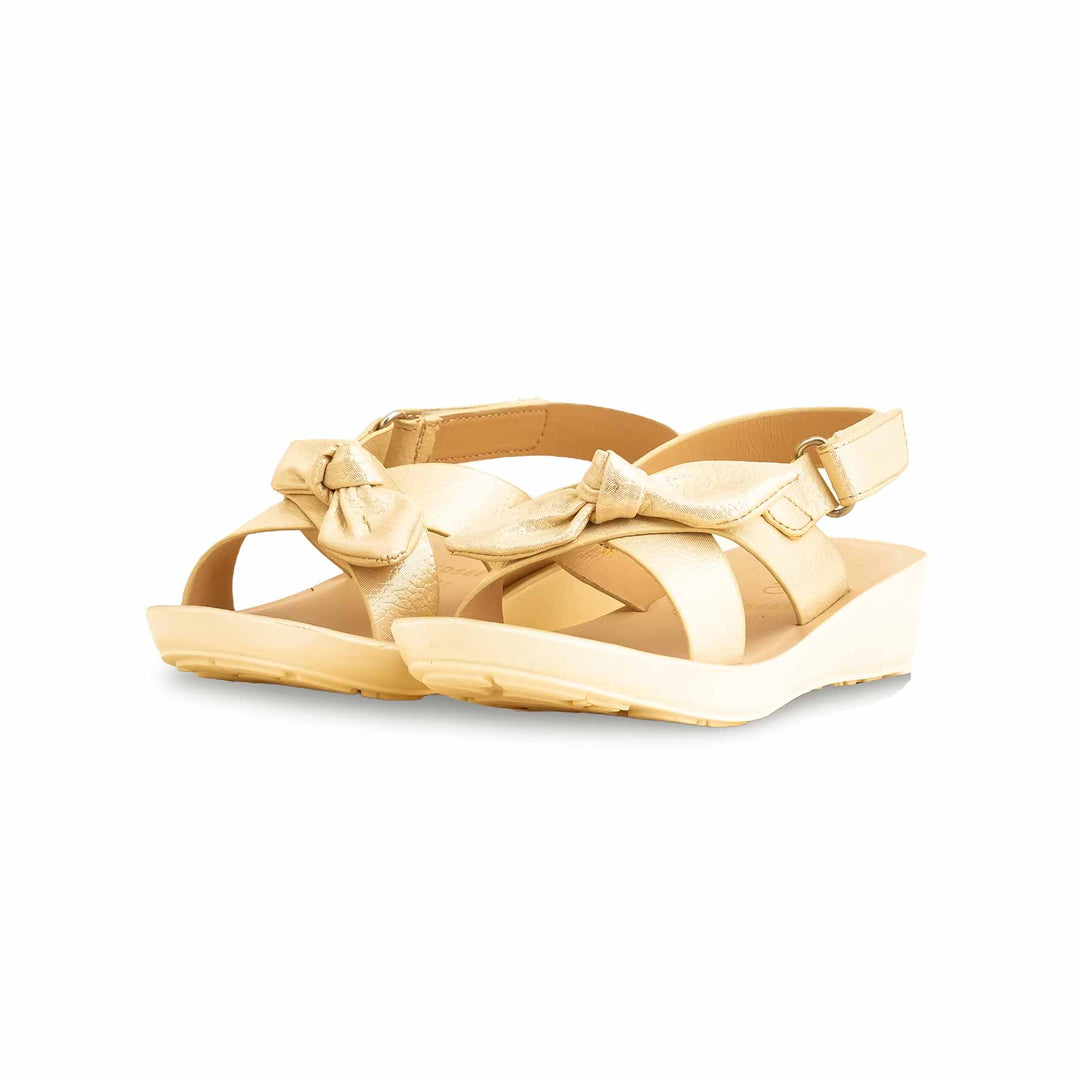 Girls Golden Formal Sandal KD5661