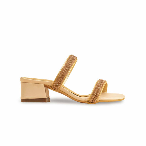 Girls Golden Fancy Slipper KD5667