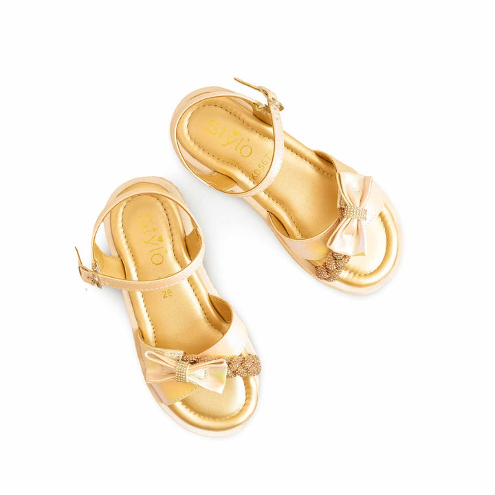 Girls Golden Formal Sandal KD5673