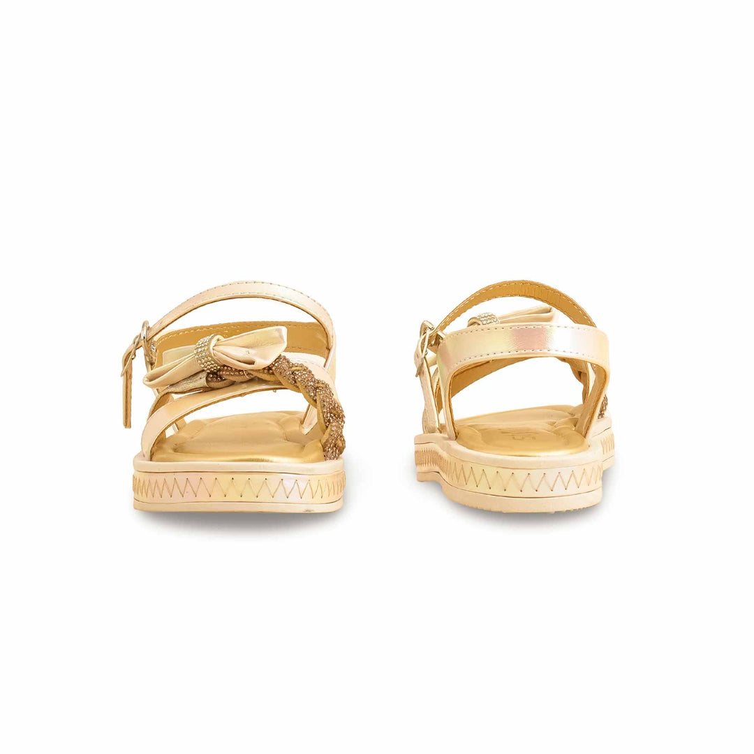 Girls Golden Formal Sandal KD5673