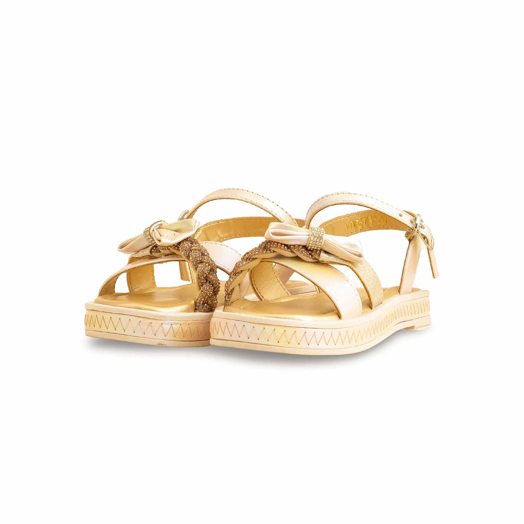 Girls Golden Formal Sandal KD5673
