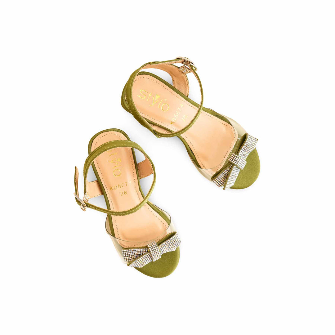 Girls Olive Fancy Sandal KD5674