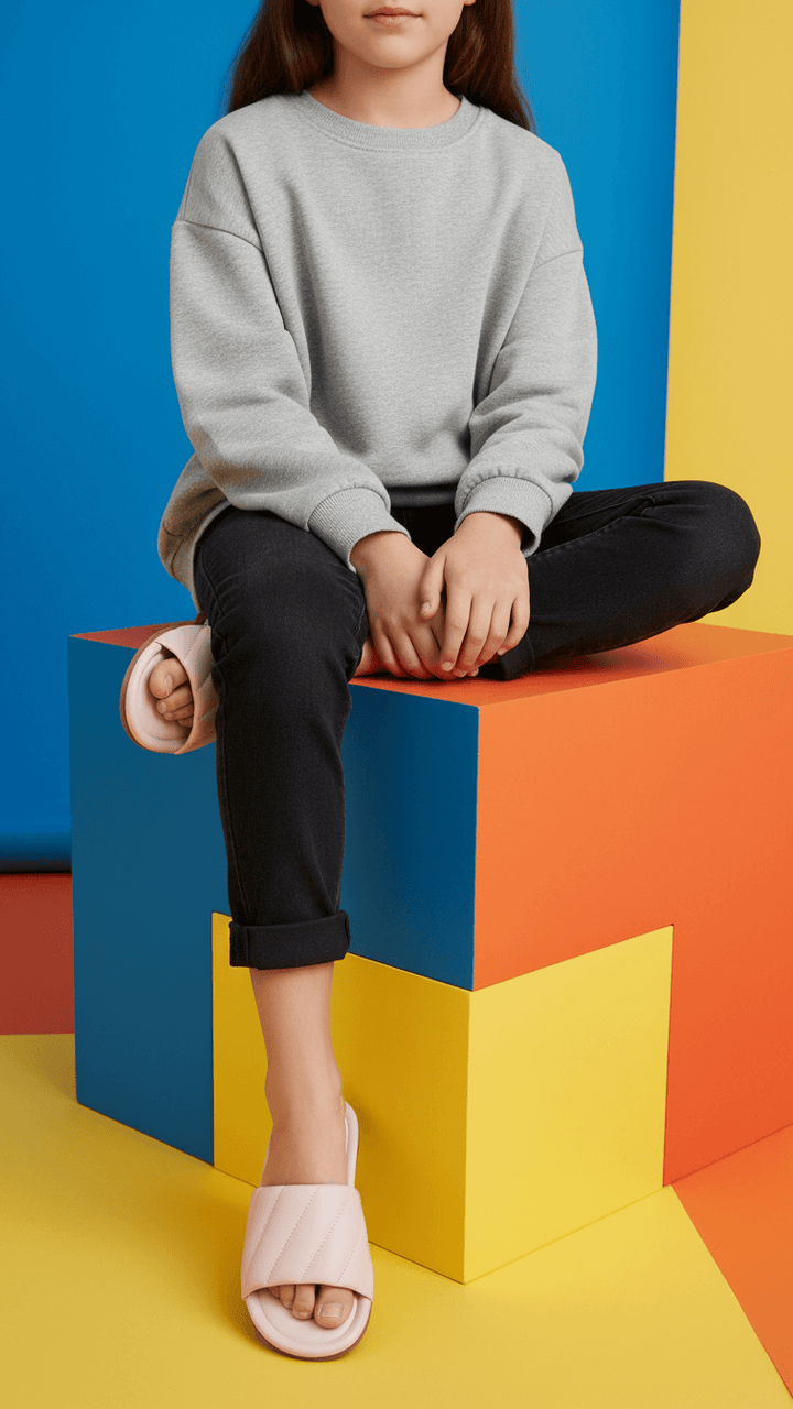 Girls Pink Formal Slipper KD5680