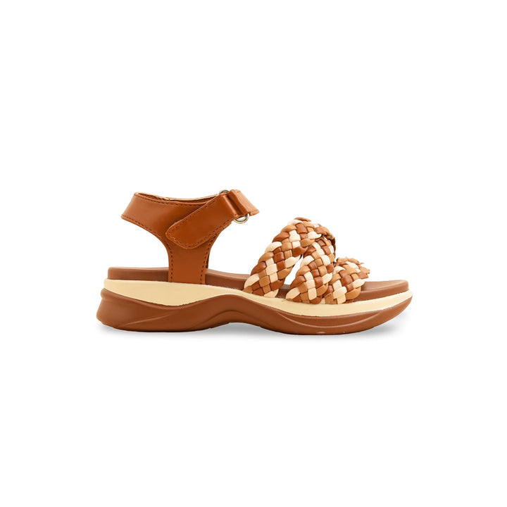Girls Brown Formal Sandal KD5694