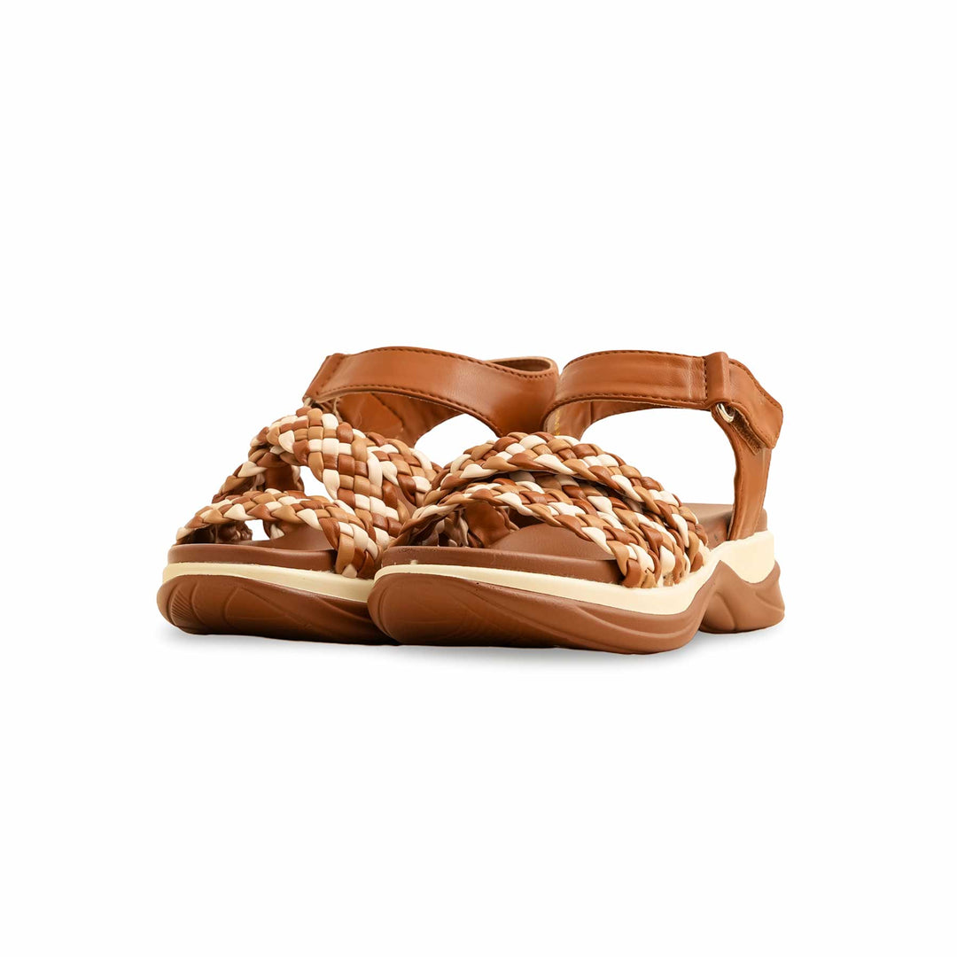 Girls Brown Formal Sandal KD5694