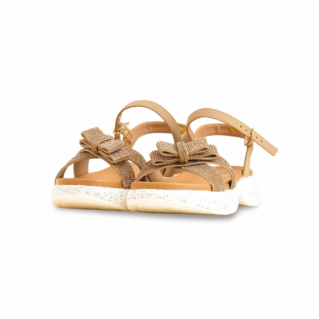 Girls Golden Formal Sandal KD5699