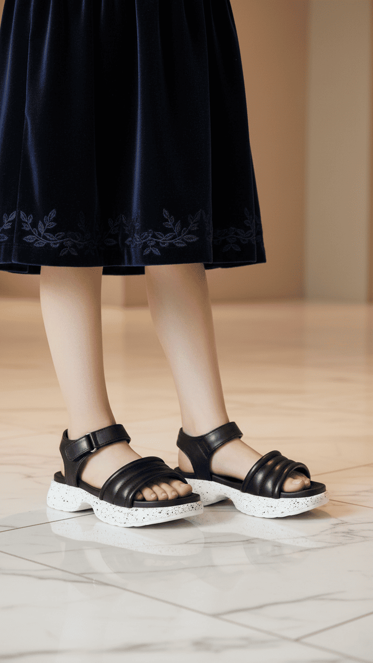 Girls Black Formal Sandal KD5700