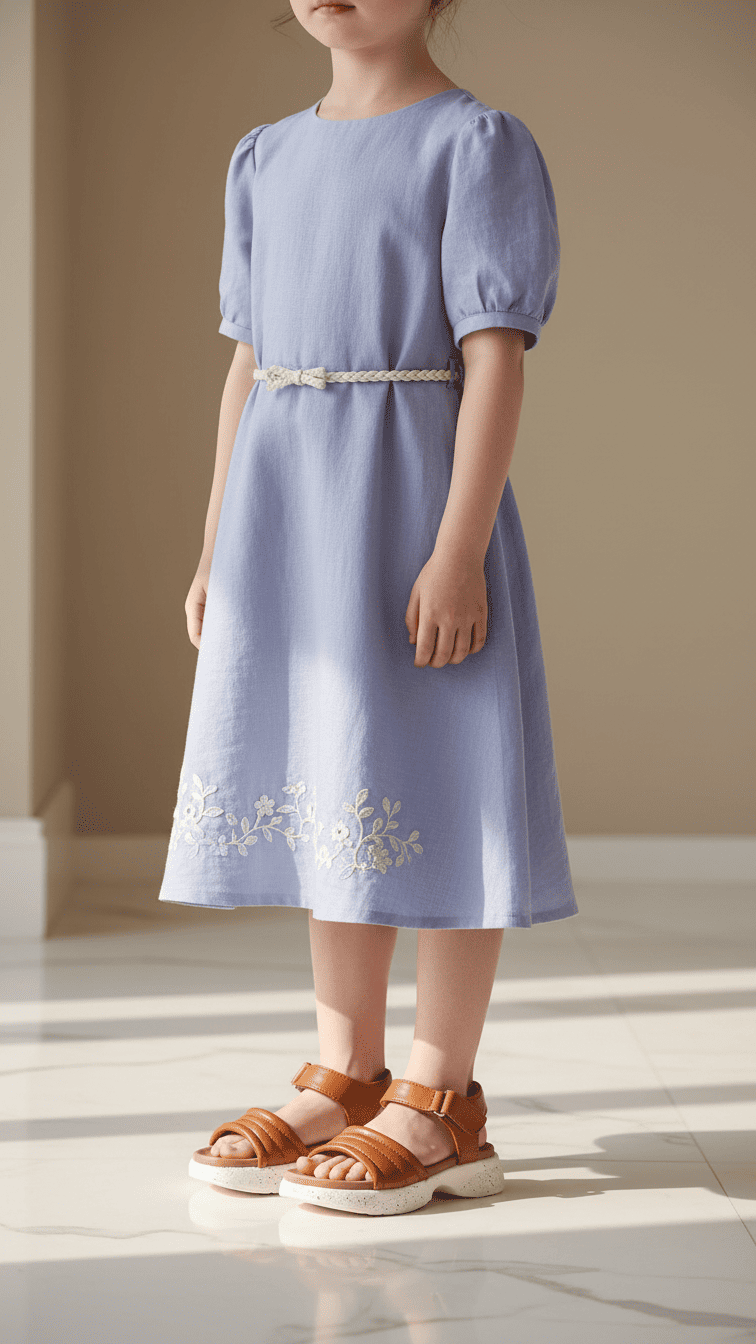 Girls Brown Formal Sandal KD5700