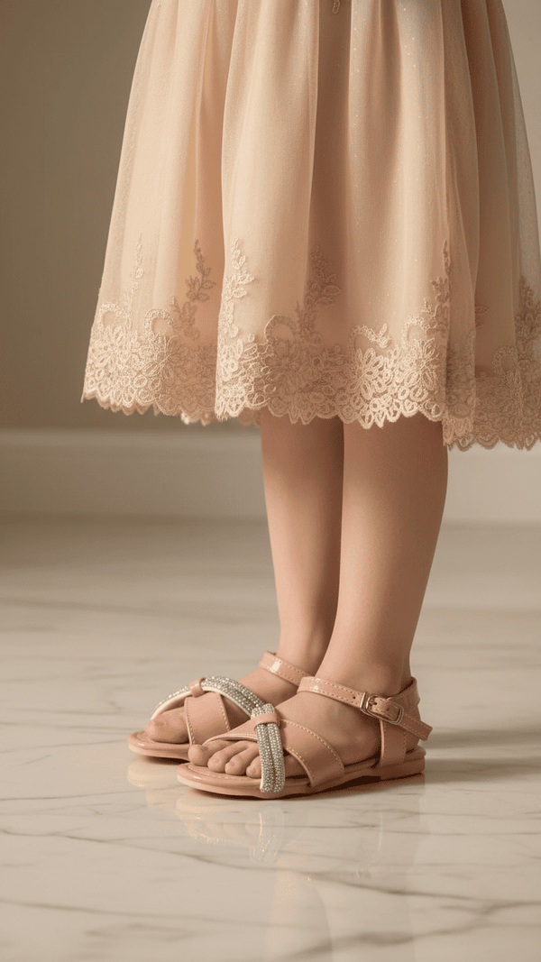 Girls Pink Formal Sandal KD5705