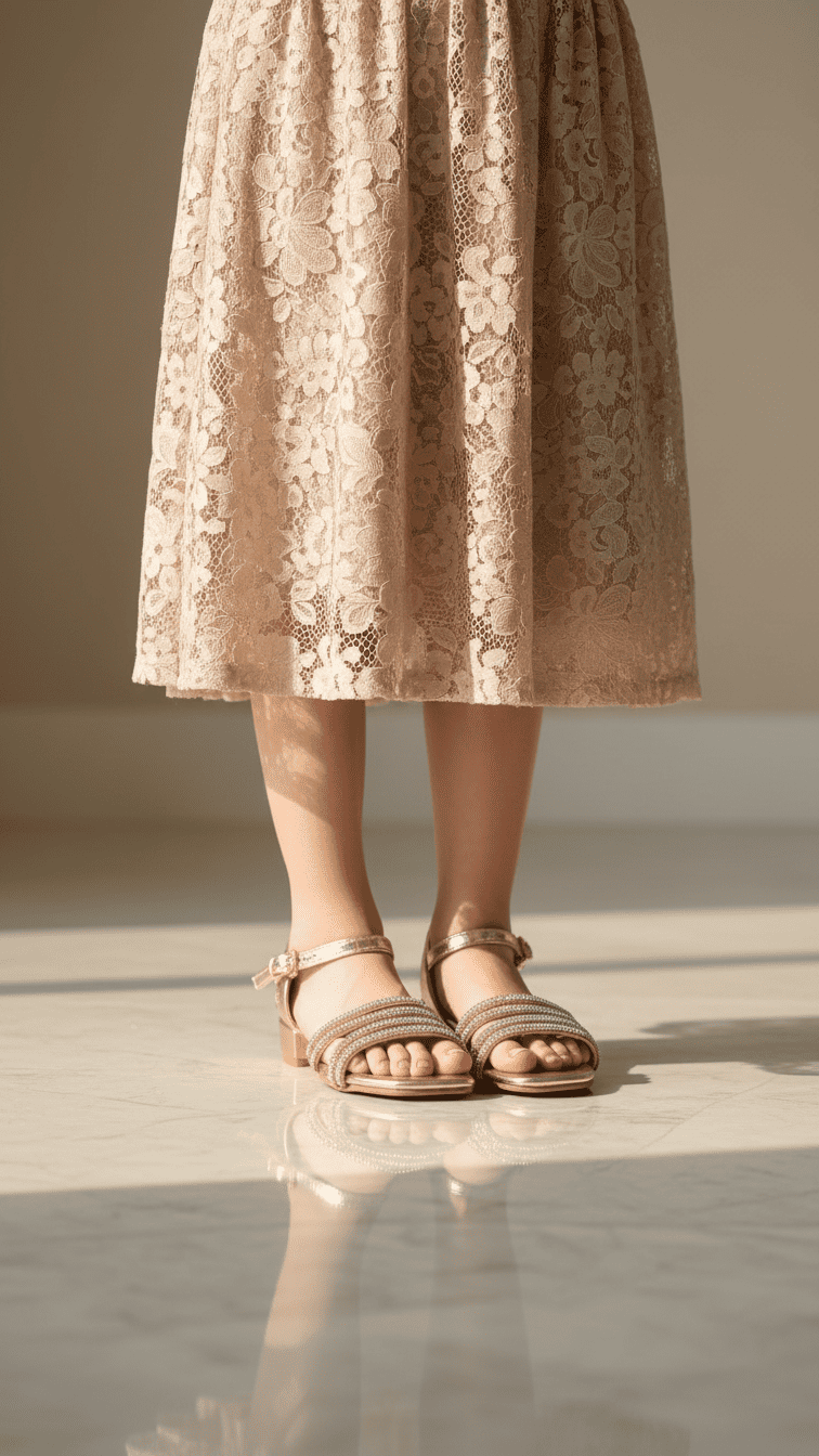 Girls Golden Fancy Sandal KD5707