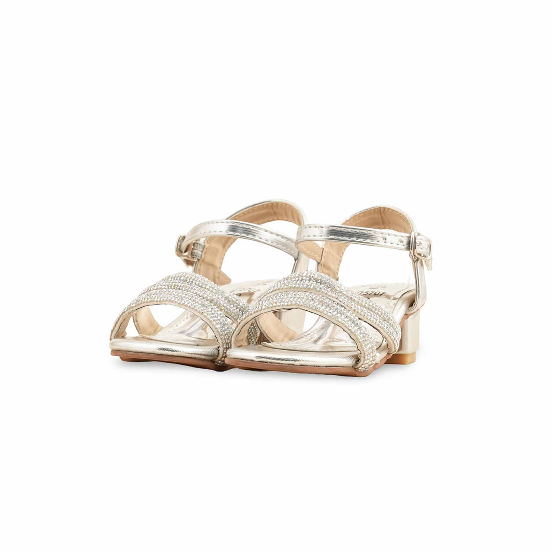 Girls Silver Fancy Sandal KD5707