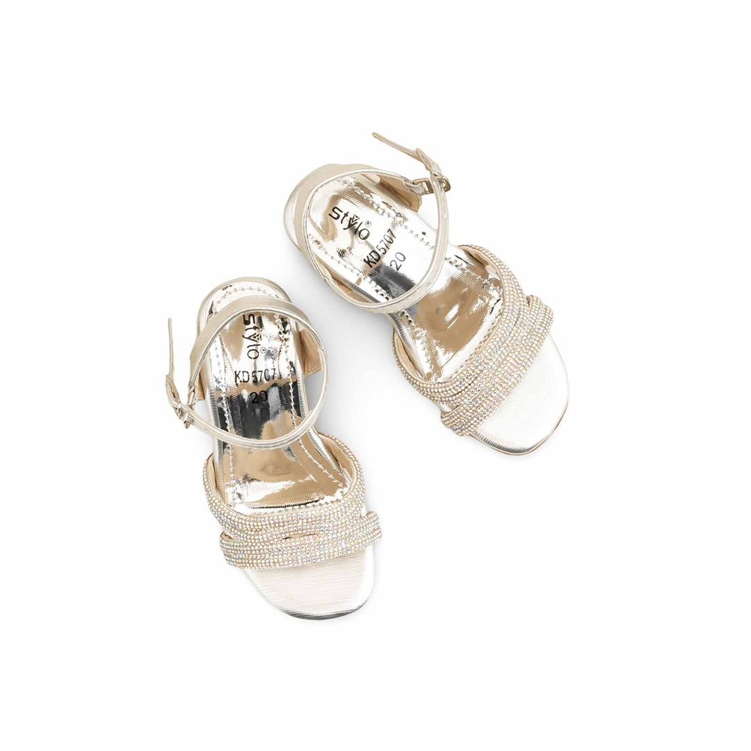 Girls Silver Fancy Sandal KD5707