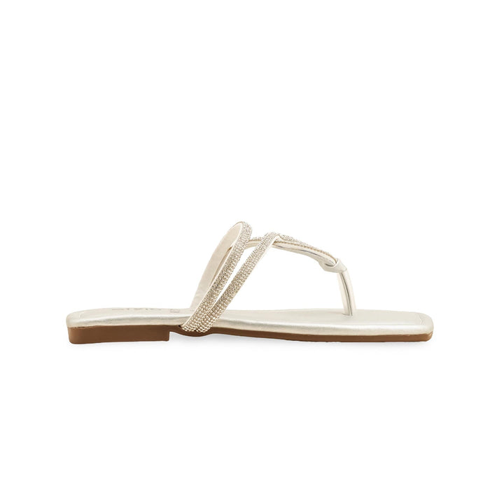 Girls Silver Fancy Slipper KD5710