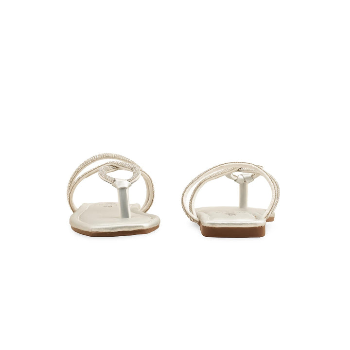 Girls Silver Fancy Slipper KD5710