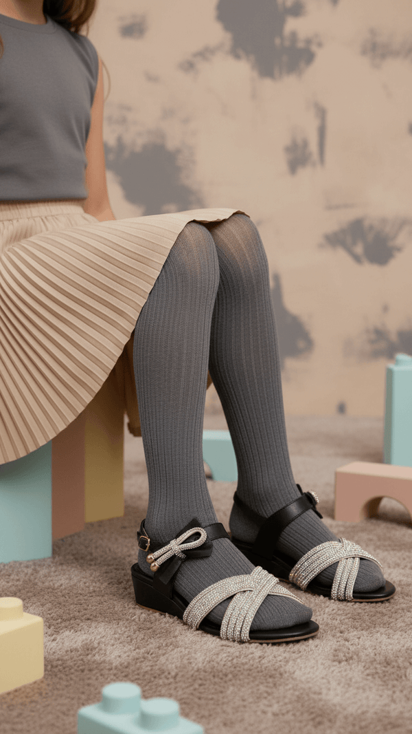 Girls Black Fancy Sandal KD5711