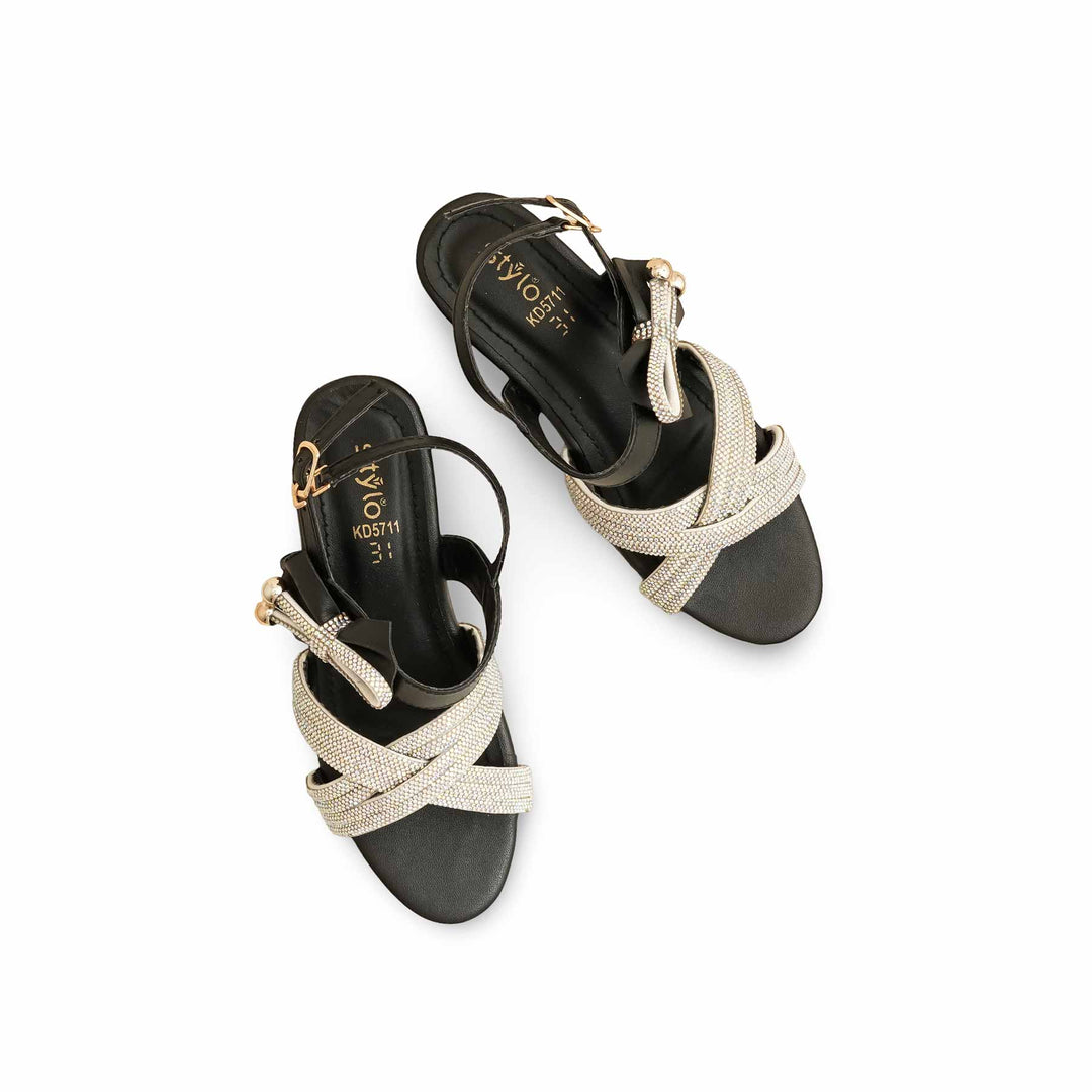 Girls Black Fancy Sandal KD5711