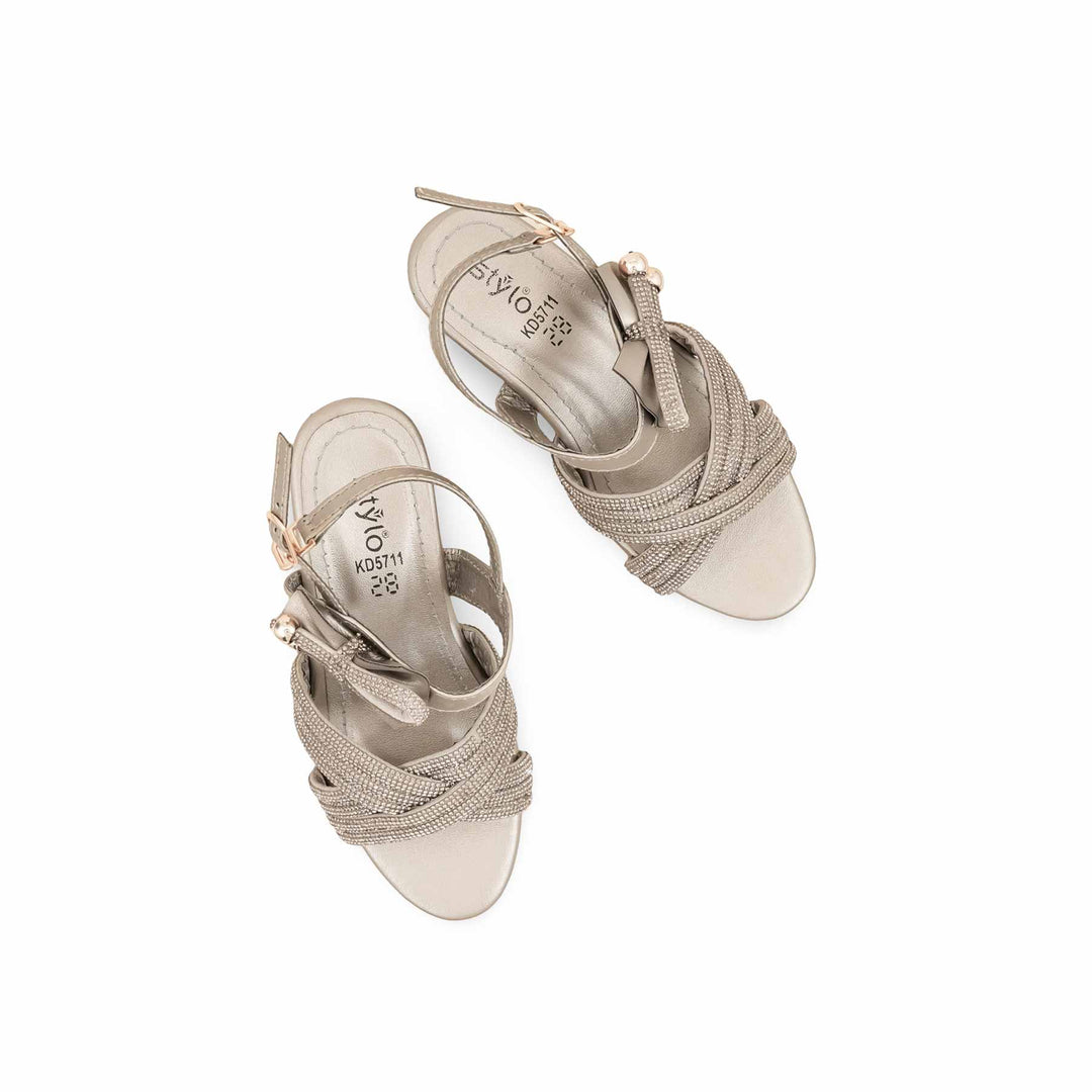 Girls Grey Fancy Sandal KD5711