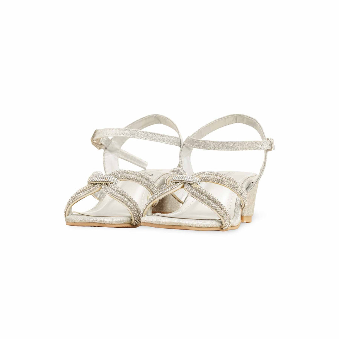 Girls Silver Fancy Sandal KD5712