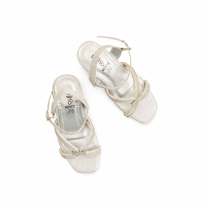 Girls Silver Fancy Sandal KD5712