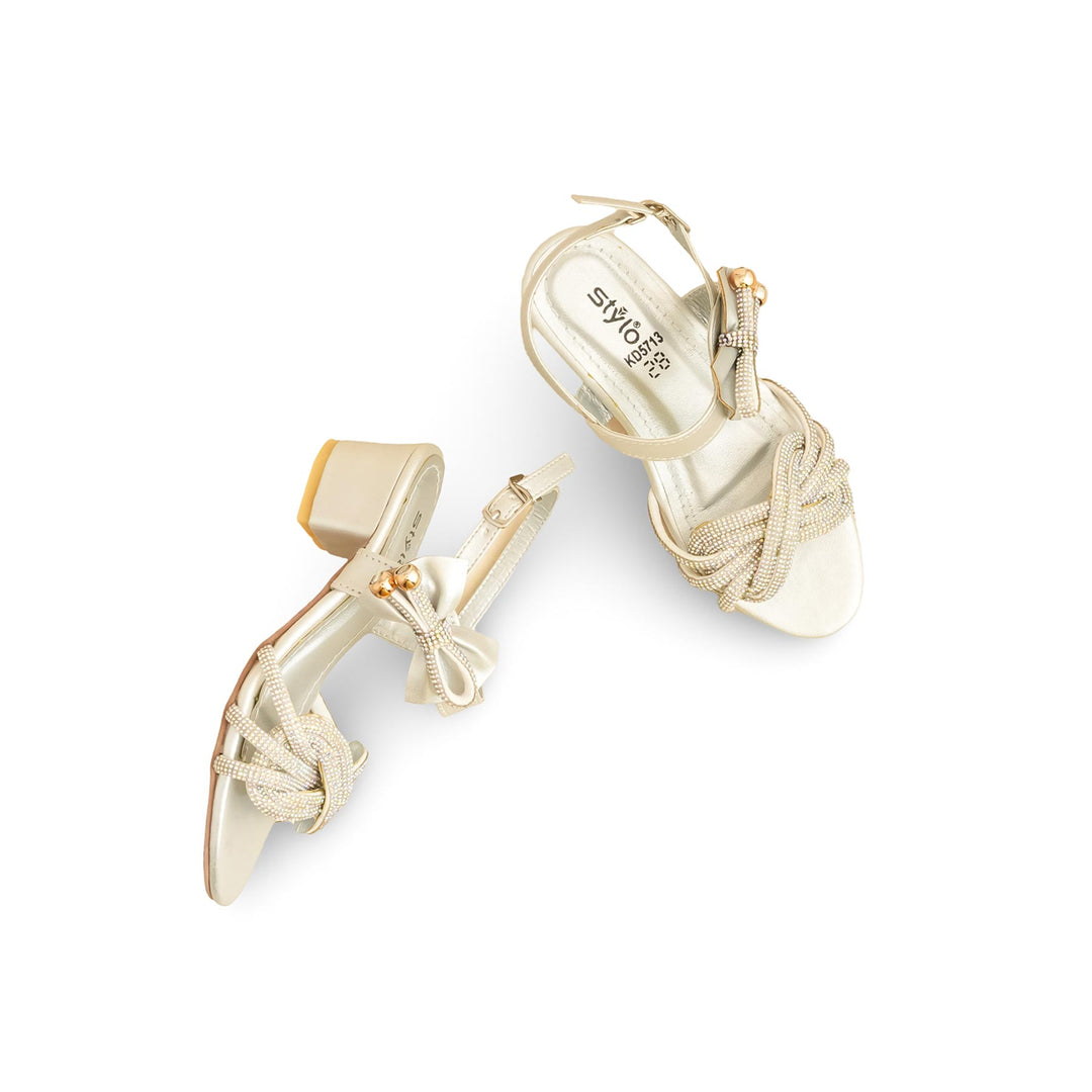 Girls Silver Fancy Sandal KD5713