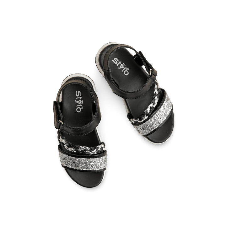 Girls Black Formal Sandal KD5714