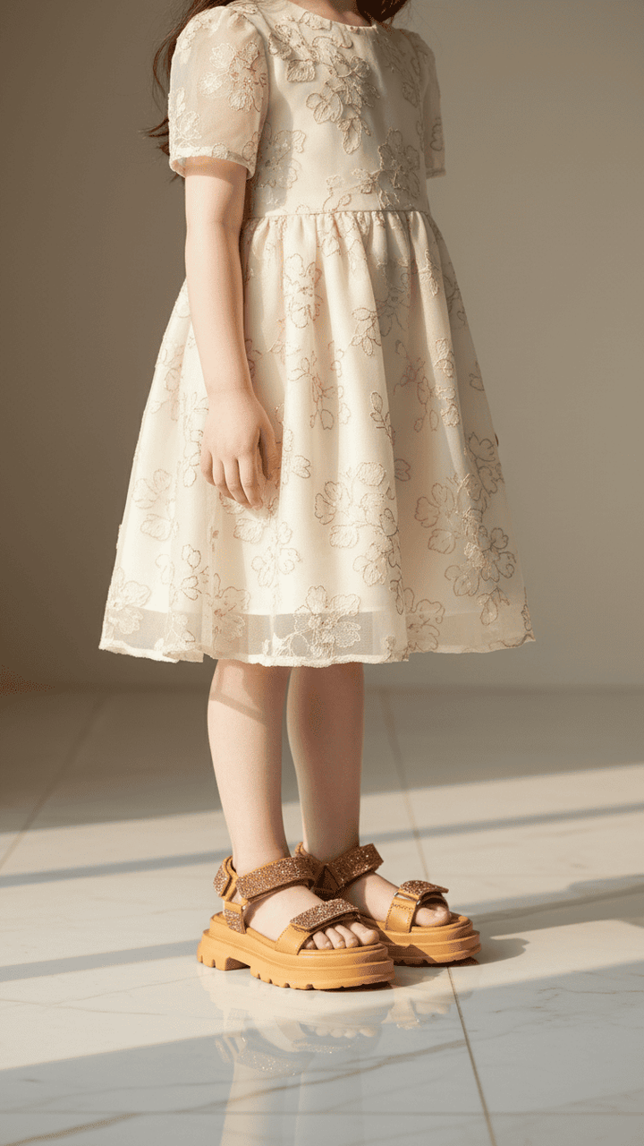 Girls Brown Formal Sandal KD5715