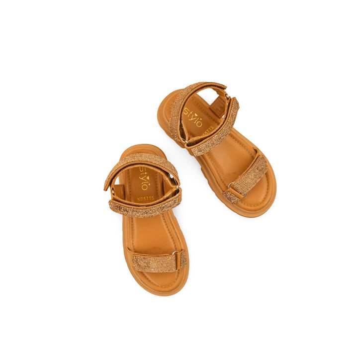 Girls Brown Formal Sandal KD5715