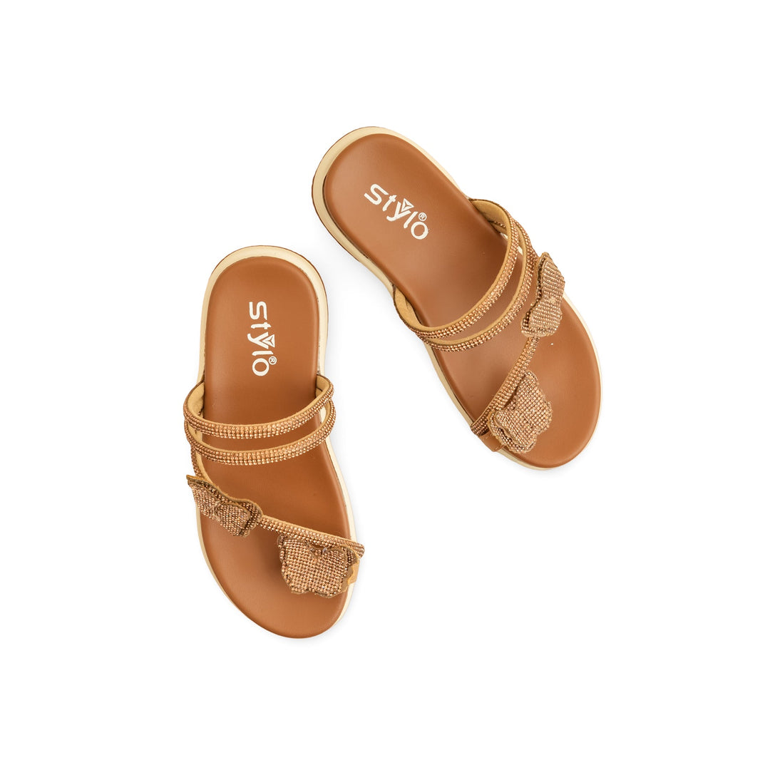Girls Golden Fancy Slipper KD5717