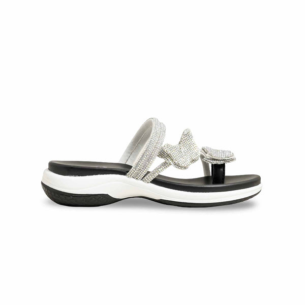 Girls Silver Fancy Slipper KD5717