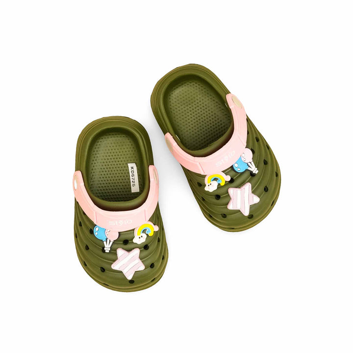Girls Olive Casual Flip Flop KD5725