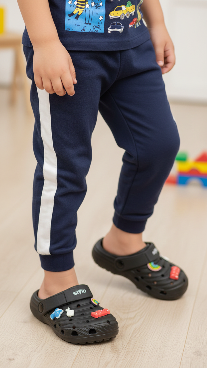 Boys Black Casual Flip Flop KD5728