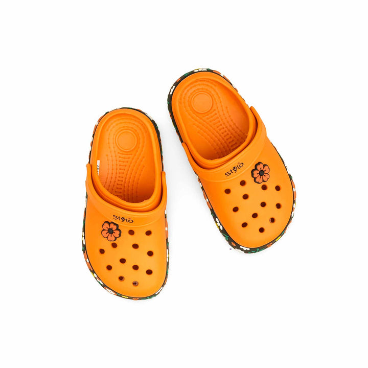 Girls Orange Casual Flip Flop KD5737