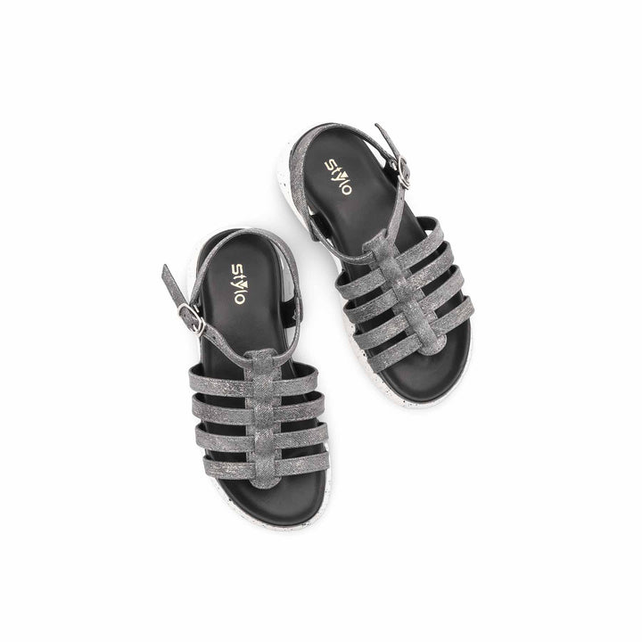 Girls Grey Formal Sandal KD5751