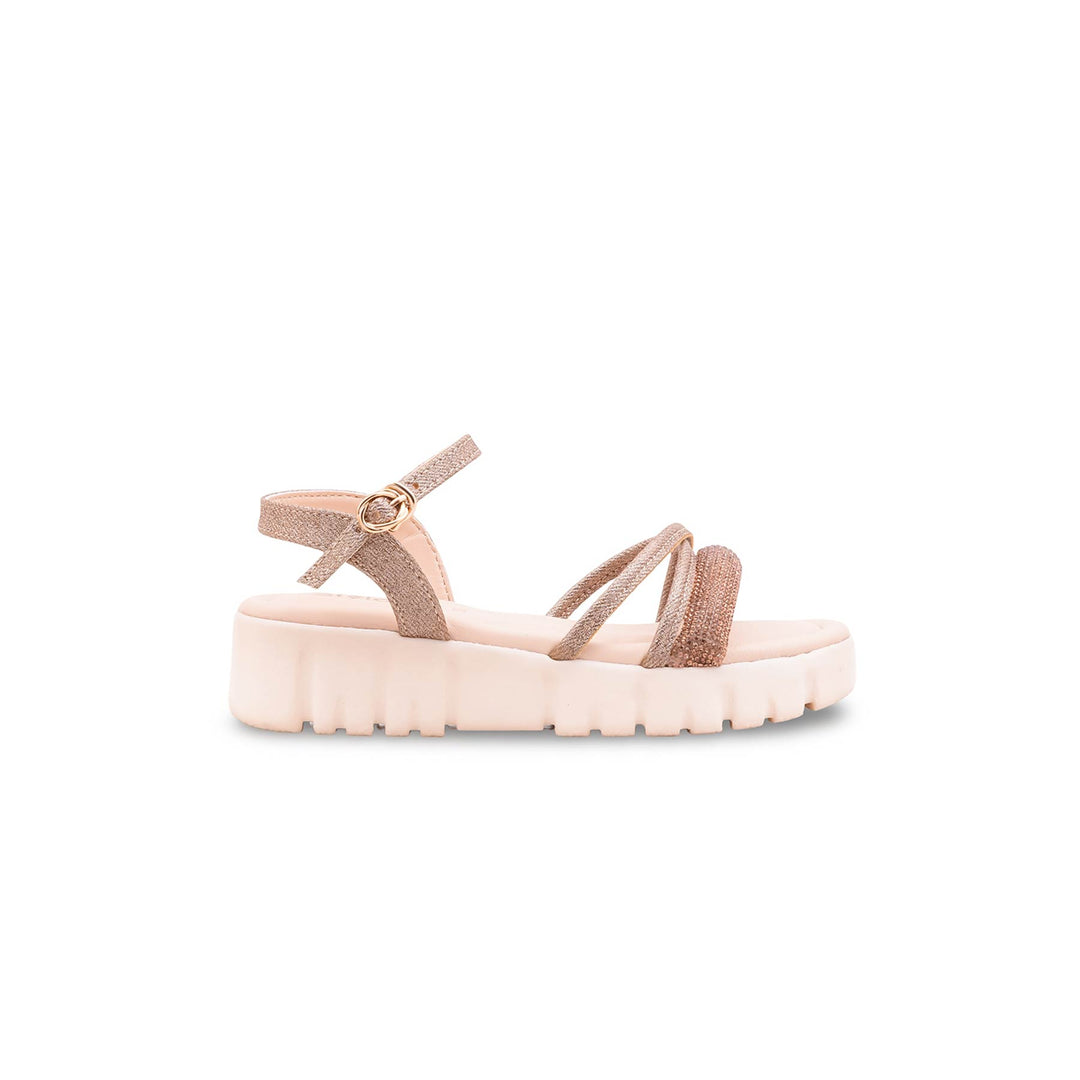 Girls Golden Formal Sandal KD5758