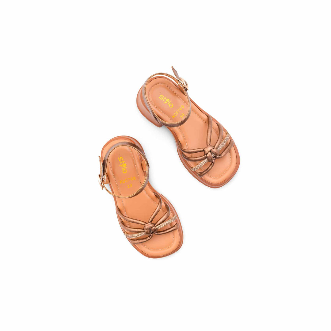 Girls Brown Formal Sandal KD5760