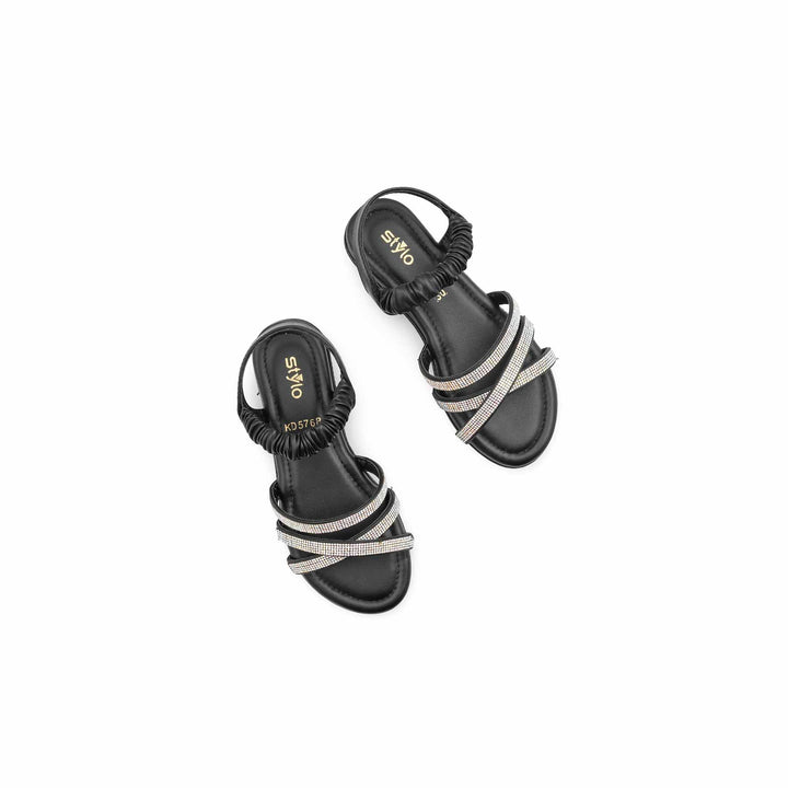Girls Black Fancy Sandal KD5768