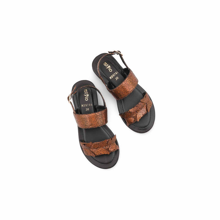 Girls Copper Casual Sandal KD5788