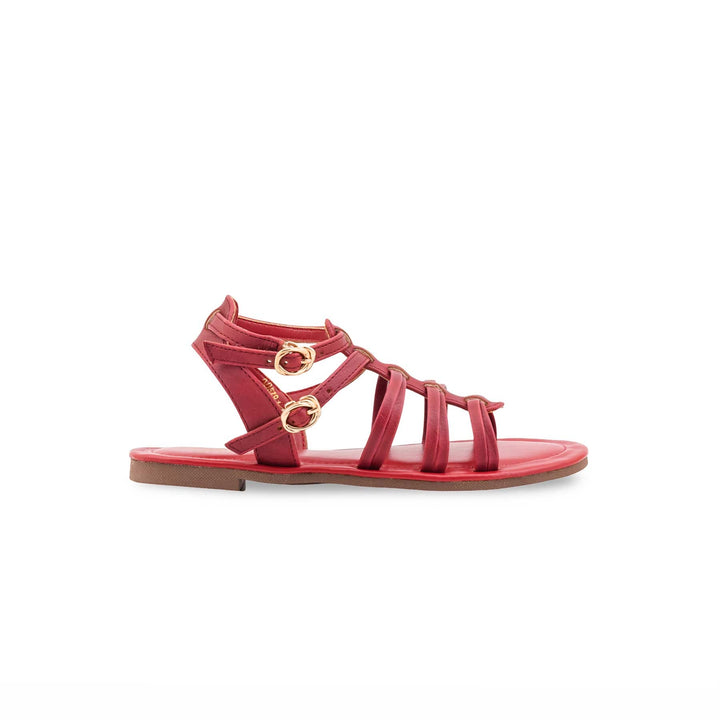 Girls Maroon Casual Sandal KD5791