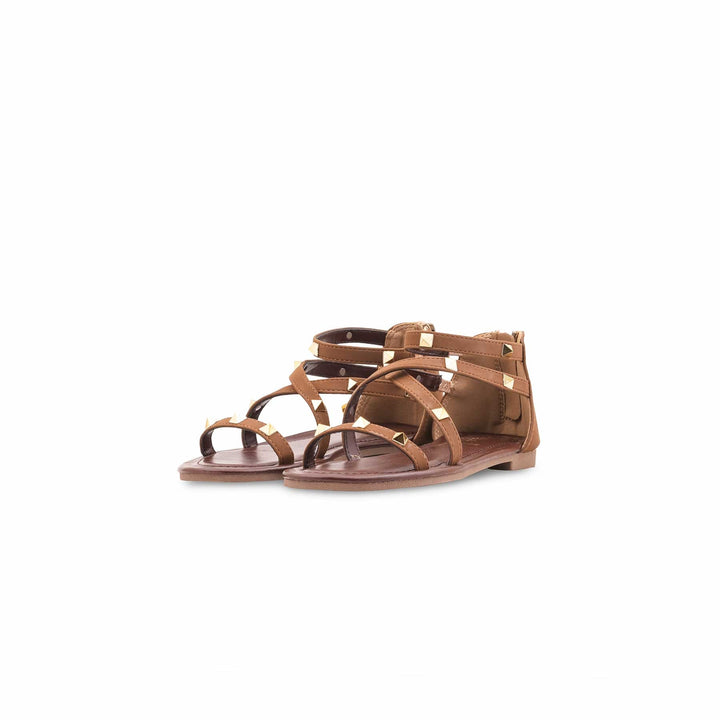 Girls Brown Casual Sandal KD5792