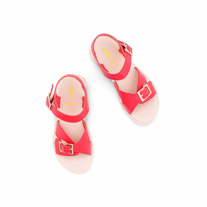 Girls Maroon Casual Sandal KD5794