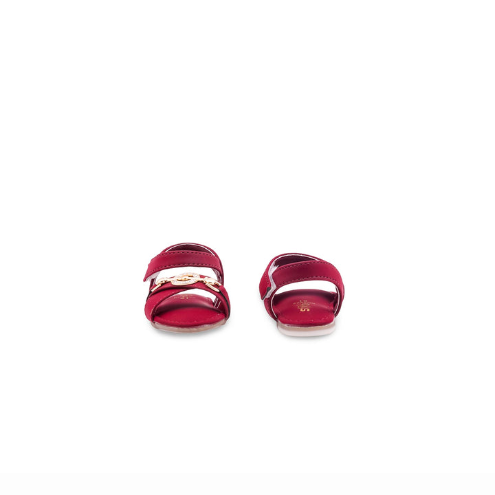 Girls Maroon Formal Sandal KD5809