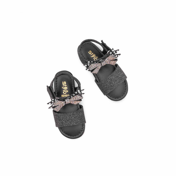 Girls Black Fancy Sandal KD5815