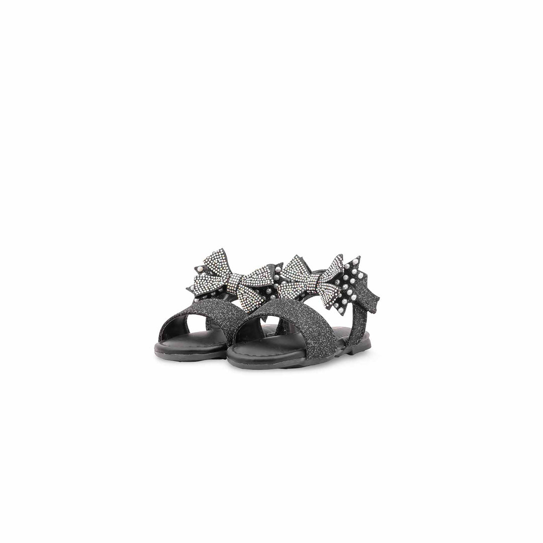 Girls Black Fancy Sandal KD5815