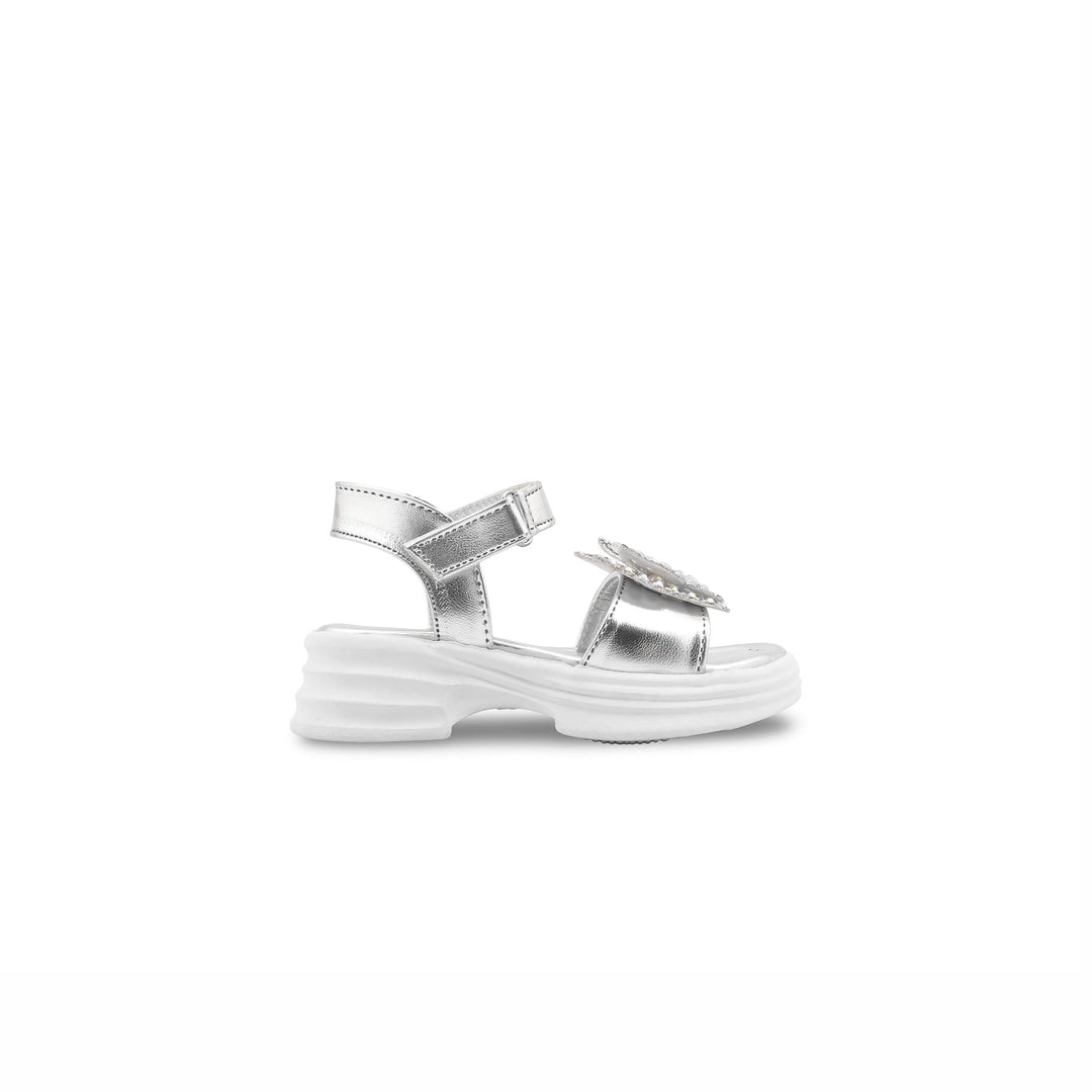 Girls Silver Fancy Sandal KD5820